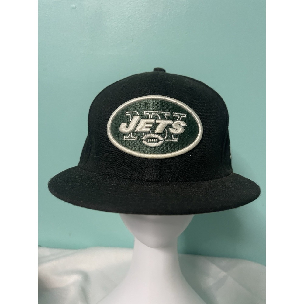 New Era 59FIFTY NEW YORK JETS Fitted Size 7 1/4 Hat Cap‎ Black/Green